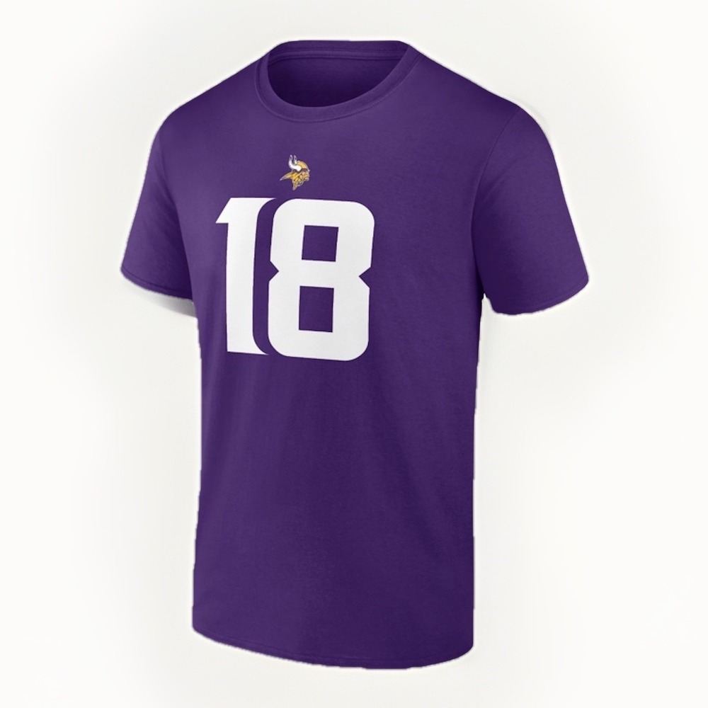 Justin Jefferson #18 Minnesota Vikings Name & Number T-Shirt, Size 3XL